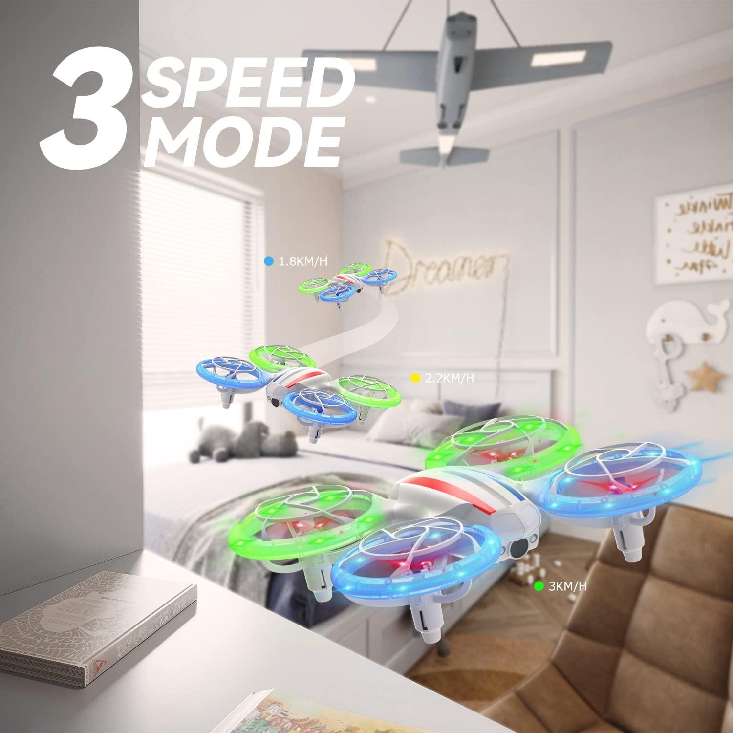 DEERC D23 Drone - for Kids Adults Beginners with 720P HD FPV WiFi Camera, LED Nano Hobby RC Quadcopter with Five Light Modes, Altitude Hold, Headless Mode, 3 Speed Modes, 360° Flip 2 DEERC D23 Drone - for Kids Adults Beginners with 720P HD FPV WiFi Camera, LED Nano Hobby RC Quadcopter with Five Light Modes, Altitude Hold, Headless Mode, 3 Speed Modes, 360° Flip — изображение 2