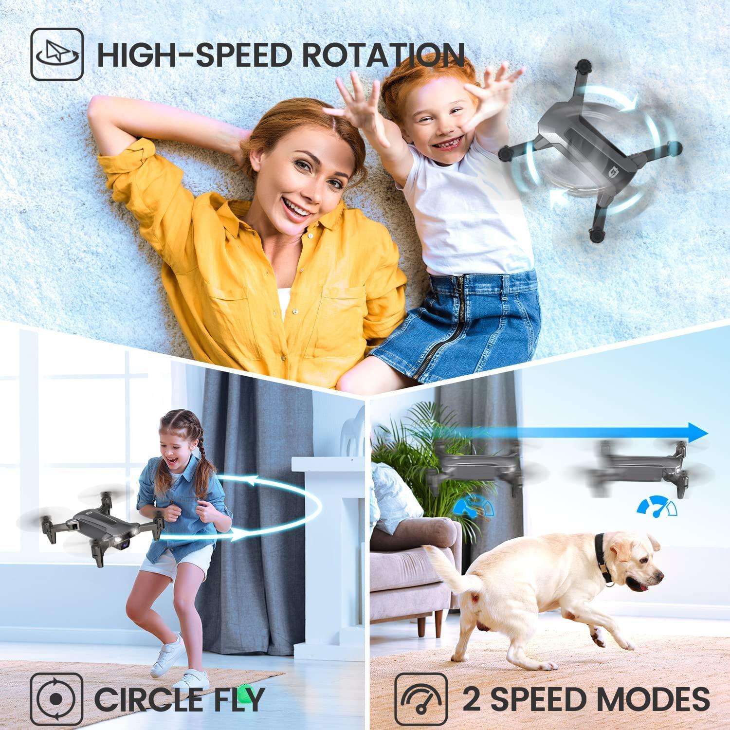 DEERC D40 Drone - FPV HD 1080P Mini Drones for Adults Kids Beginner, Foldable Quad Air Hobby RC Quadcopters & Multirotors, Toys Gifts, 2 Batteries 20 Mins Flight Time, Easy to Fly 6 DEERC D40 Drone - FPV HD 1080P Mini Drones for Adults Kids Beginner, Foldable Quad Air Hobby RC Quadcopters & Multirotors, Toys Gifts, 2 Batteries 20 Mins Flight Time, Easy to Fly - Image 6