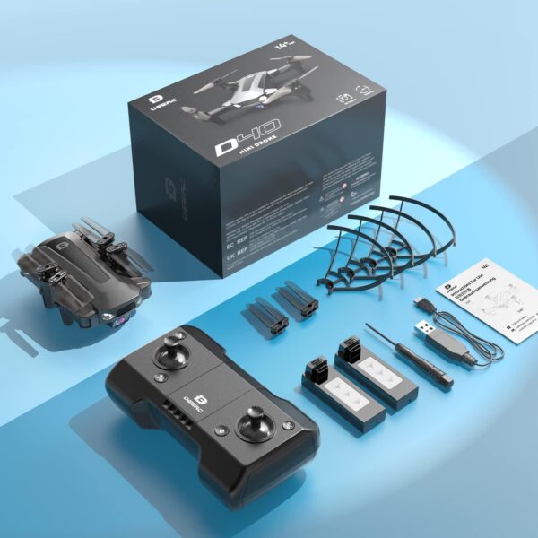 DEERC D40 Drone - FPV HD 1080P Mini Drones for Adults Kids Beginner, Foldable Quad Air Hobby RC Quadcopters & Multirotors, Toys Gifts, 2 Batteries 20 Mins Flight Time, Easy to Fly - صورة DEERC D40 Drone - FPV HD 1080P Mini Drones for Adults Kids Beginner, Foldable Quad Air Hobby RC Quadcopters & Multirotors, Toys Gifts, 2 Batteries 20 Mins Flight Time, Easy to Fly - صورة 4