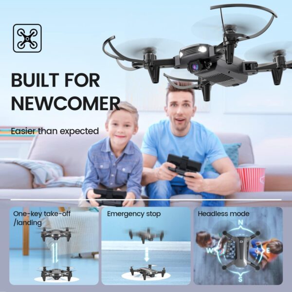 DEERC D40 Drone - FPV HD 1080P Mini Drones for Adults Kids Beginner, Foldable Quad Air Hobby RC Quadcopters & Multirotors, Toys Gifts, 2 Batteries 20 Mins Flight Time, Easy to Fly - صورة DEERC D40 Drone - FPV HD 1080P Mini Drones for Adults Kids Beginner, Foldable Quad Air Hobby RC Quadcopters & Multirotors, Toys Gifts, 2 Batteries 20 Mins Flight Time, Easy to Fly - صورة 3