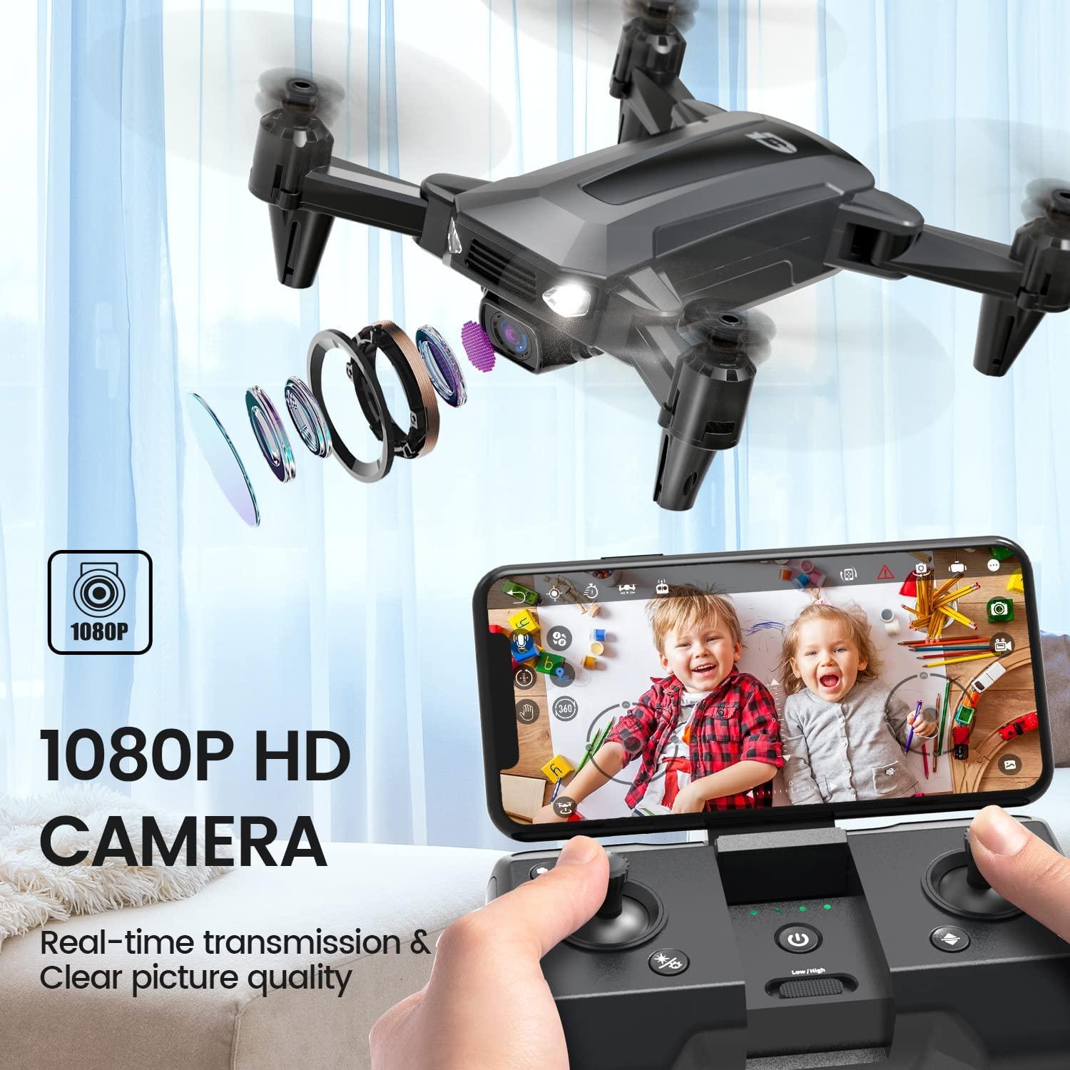 DEERC D40 Drone - FPV HD 1080P Mini Drones for Adults Kids Beginner, Foldable Quad Air Hobby RC Quadcopters & Multirotors, Toys Gifts, 2 Batteries 20 Mins Flight Time, Easy to Fly 2 DEERC D40 Drone - FPV HD 1080P Mini Drones for Adults Kids Beginner, Foldable Quad Air Hobby RC Quadcopters & Multirotors, Toys Gifts, 2 Batteries 20 Mins Flight Time, Easy to Fly - Image 2