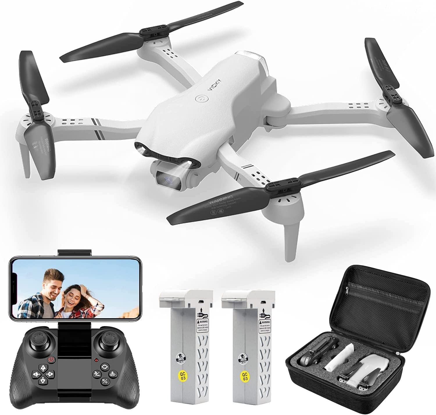 DRONEEYE 4DF10 Foldable Drone - with 1080P Camera for Adults,RC Quadcopter with WiFi FPV Live Video for Kids Beginners,Trajectory Flight, App Control,3D Flips,Altitude Hold,2 Batteries,Carrying Case 1 DRONEEYE 4DF10 Foldable Drone - with 1080P Camera for Adults,RC Quadcopter with WiFi FPV Live Video for Kids Beginners,Trajectory Flight, App Control,3D Flips,Altitude Hold,2 Batteries,Carrying Case