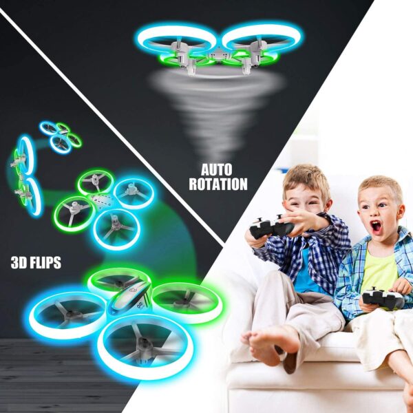 HASAKEE Q9s Drone - for Kids,RC Drone with Altitude Hold and Headless Mode,Quadcopter with Blue&Green Light,Propeller Full Protect,2 Batteries and Remote Control,Easy to fly Kids Gifts Toys for Boys and Girls - صورة HASAKEE Q9s Drone - for Kids,RC Drone with Altitude Hold and Headless Mode,Quadcopter with Blue&Green Light,Propeller Full Protect,2 Batteries and Remote Control,Easy to fly Kids Gifts Toys for Boys and Girls - صورة 6