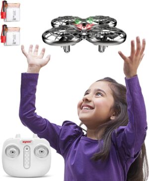 SYMA X100 Quadcopter with Auto-Avoid Obstacles, Safety Covered by Shell, 360°Flip, LED Light, 2 Speed for Kids, Boys and Girls Toys,Kids Hand Operated Drones