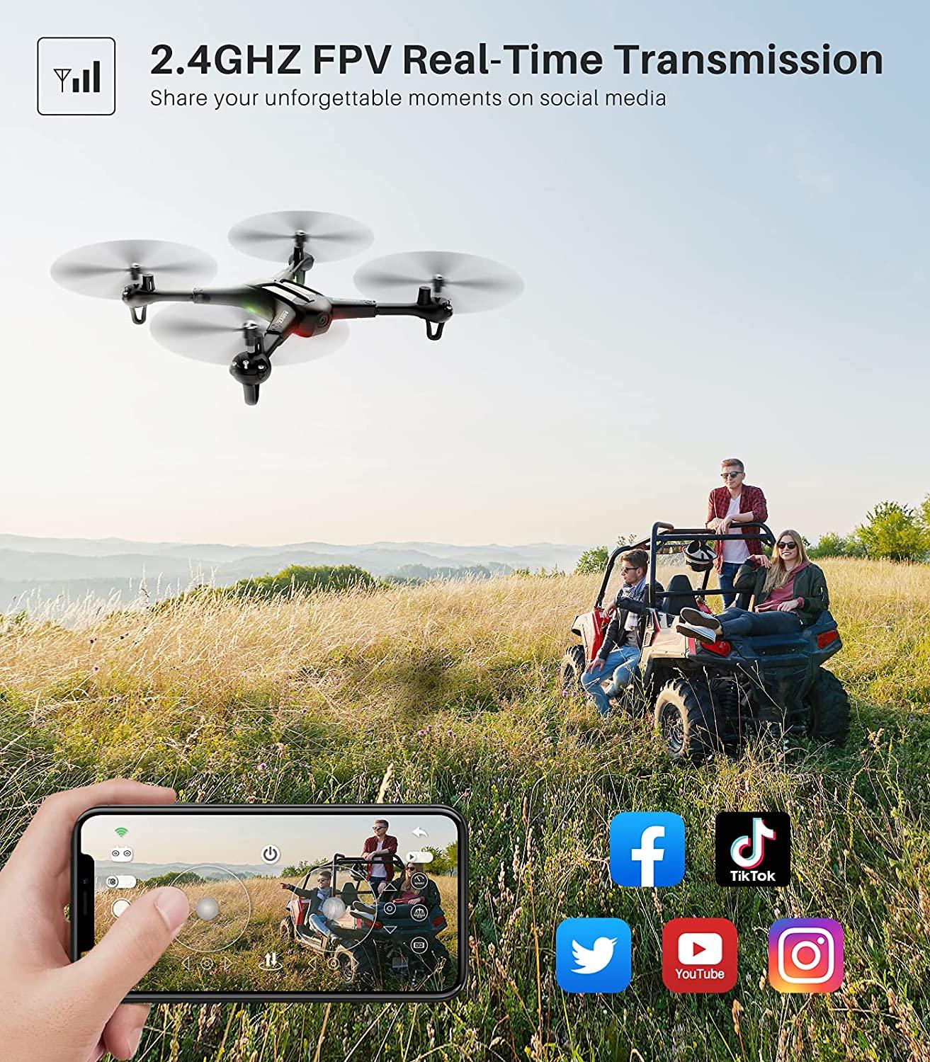 SYMA X600W Foldable Drone - with 1080P HD FPV Camera for Adults, RC Quadcopter for Kids Beginners, with Headless Mode, Altitude Hold, 3D Flip, Custom Route and One Key Start 7 SYMA X600W Foldable Drone - with 1080P HD FPV Camera for Adults, RC Quadcopter for Kids Beginners, with Headless Mode, Altitude Hold, 3D Flip, Custom Route and One Key Start — изображение 7