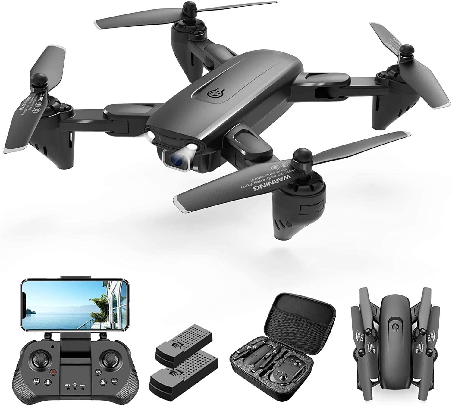 DRONEEYE 4DF6 Drone - with 1080P HD Camera for adults Kids,FPV Live Video RC Quadcopter for Beginners, 2 Batteries,Carrying Case, With Auto Hover,3D Flip,Headless Mode,One Key Start, Waypoint Fly 1 DRONEEYE 4DF6 Drone - with 1080P HD Camera for adults Kids,FPV Live Video RC Quadcopter for Beginners, 2 Batteries,Carrying Case, With Auto Hover,3D Flip,Headless Mode,One Key Start, Waypoint Fly