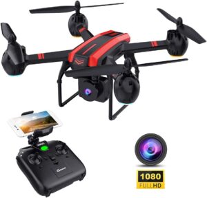 SANROCK X105W Drone - for Adults And Kids, 1080P HD Camera RC Quadcopter for Beginners, Wifi Live Video Cam, App Control, Altitude Hold, Headless Mode, Trajectory Flight, Gravity Sensor, 3D Flip