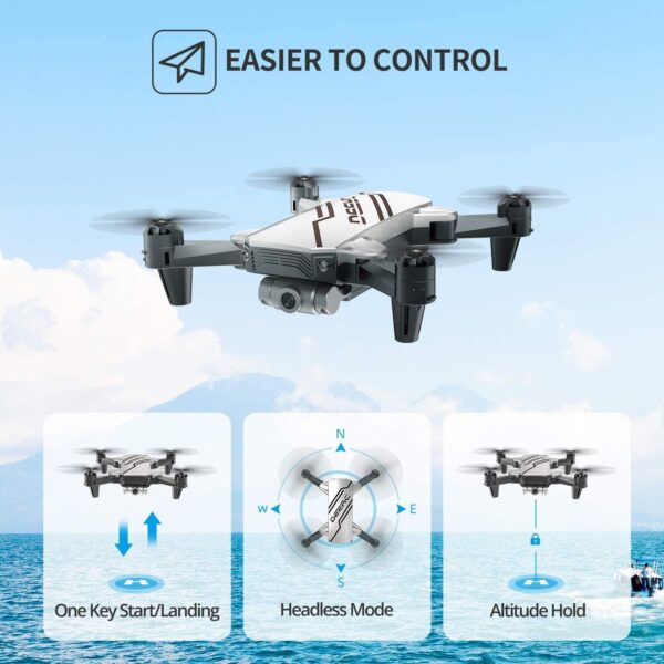 DEERC D20 Mini Drone - for Kids with 720P HD FPV Camera Remote Control Toys Gifts for Boys Girls with Altitude Hold, Headless Mode, One Key Start Speed Adjustment, 3D Flips 2 Batteries - صورة DEERC D20 Mini Drone - for Kids with 720P HD FPV Camera Remote Control Toys Gifts for Boys Girls with Altitude Hold, Headless Mode, One Key Start Speed Adjustment, 3D Flips 2 Batteries - صورة 4