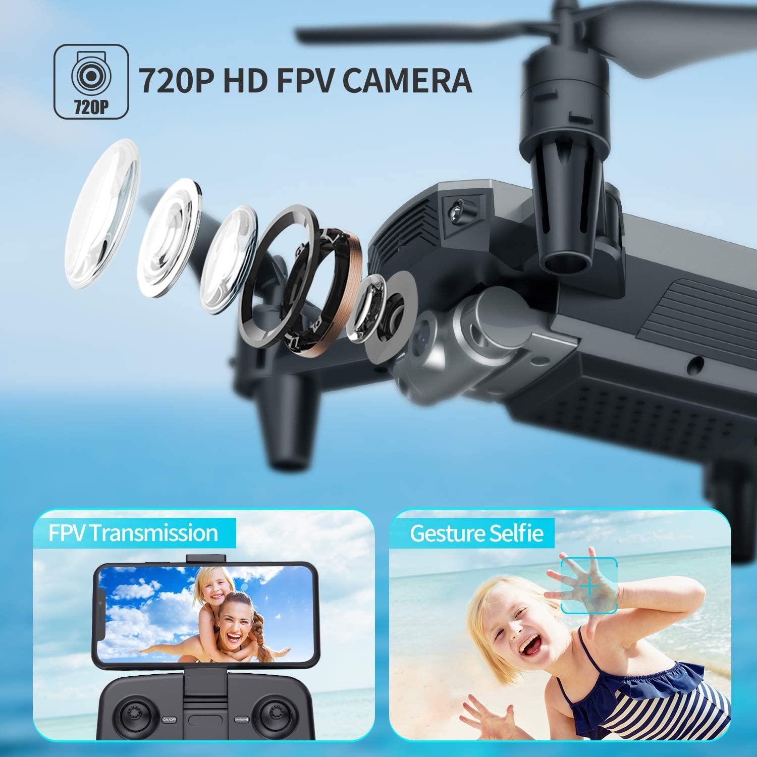 DEERC D20 Mini Drone - for Kids with 720P HD FPV Camera Remote Control Toys Gifts for Boys Girls with Altitude Hold, Headless Mode, One Key Start Speed Adjustment, 3D Flips 2 Batteries 2 DEERC D20 Mini Drone - for Kids with 720P HD FPV Camera Remote Control Toys Gifts for Boys Girls with Altitude Hold, Headless Mode, One Key Start Speed Adjustment, 3D Flips 2 Batteries - Image 2