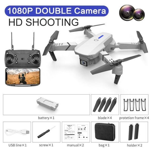 KBDFA E88 Pro Drone - 4K HD WIFI FPV Drone 1080P Camera Height Hold RC Foldable Quadcopter Dron Rc Helicopter Drone Gift Toy 20 KBDFA E88 Pro Drone - 4K HD WIFI FPV Drone 1080P Camera Height Hold RC Foldable Quadcopter Dron Rc Helicopter Drone Gift Toy — изображение 20
