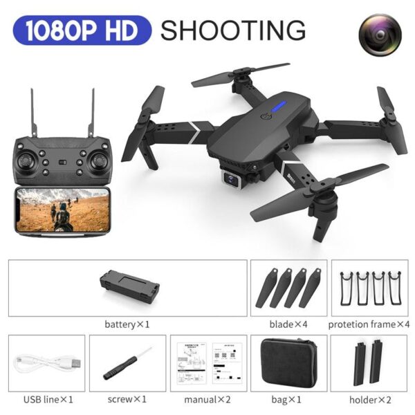 KBDFA E88 Pro Drone - 4K HD WIFI FPV Drone 1080P Camera Height Hold RC Foldable Quadcopter Dron Rc Helicopter Drone Gift Toy 8 KBDFA E88 Pro Drone - 4K HD WIFI FPV Drone 1080P Camera Height Hold RC Foldable Quadcopter Dron Rc Helicopter Drone Gift Toy — изображение 8