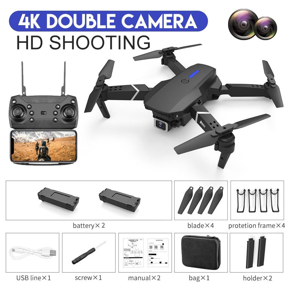 KBDFA E88 Pro Drone - 4K HD WIFI FPV Drone 1080P Camera Height Hold RC Foldable Quadcopter Dron Rc Helicopter Drone Gift Toy 7 KBDFA E88 Pro Drone - 4K HD WIFI FPV Drone 1080P Camera Height Hold RC Foldable Quadcopter Dron Rc Helicopter Drone Gift Toy - Image 7