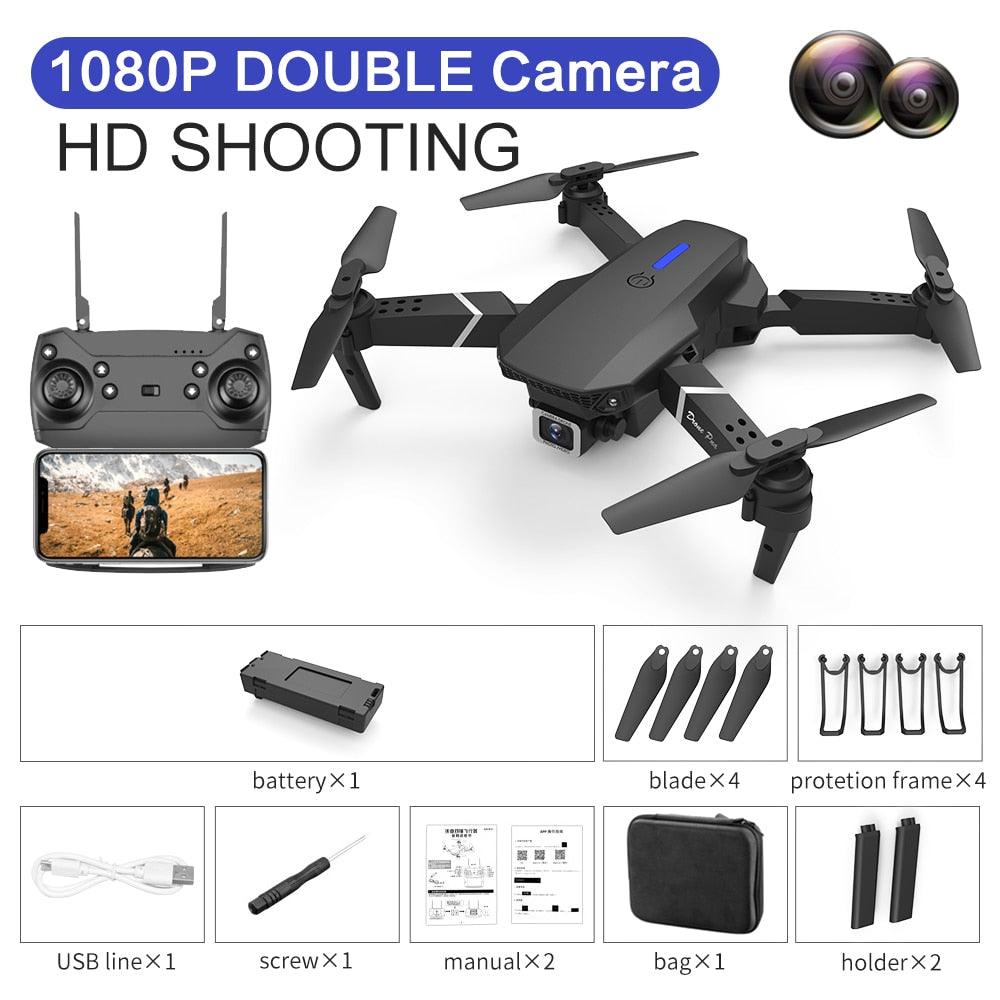 KBDFA E88 Pro Drone - 4K HD WIFI FPV Drone 1080P Camera Height Hold RC Foldable Quadcopter Dron Rc Helicopter Drone Gift Toy 2 KBDFA E88 Pro Drone - 4K HD WIFI FPV Drone 1080P Camera Height Hold RC Foldable Quadcopter Dron Rc Helicopter Drone Gift Toy - Image 2