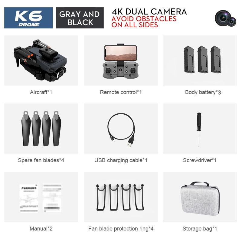 NEW K6 Drone Professional 4K HD Camera Mini Drone Optical Flow Localization Three Sided Obstacle Avoidance Quadcopter Toy Gift 17 NEW K6 Drone Professional 4K HD Camera Mini Drone Optical Flow Localization Three Sided Obstacle Avoidance Quadcopter Toy Gift - Image 17