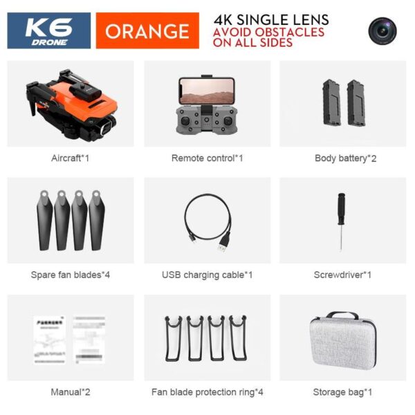 NEW K6 Drone Professional 4K HD Camera Mini Drone Optical Flow Localization Three Sided Obstacle Avoidance Quadcopter Toy Gift 11 NEW K6 Drone Professional 4K HD Camera Mini Drone Optical Flow Localization Three Sided Obstacle Avoidance Quadcopter Toy Gift — изображение 11