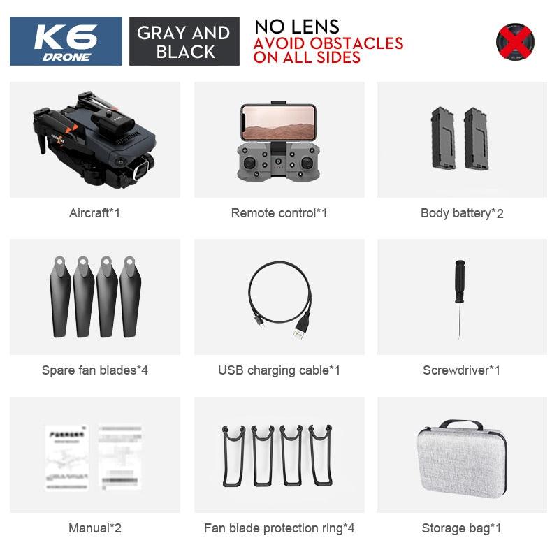 NEW K6 Drone Professional 4K HD Camera Mini Drone Optical Flow Localization Three Sided Obstacle Avoidance Quadcopter Toy Gift 7 NEW K6 Drone Professional 4K HD Camera Mini Drone Optical Flow Localization Three Sided Obstacle Avoidance Quadcopter Toy Gift - Image 7