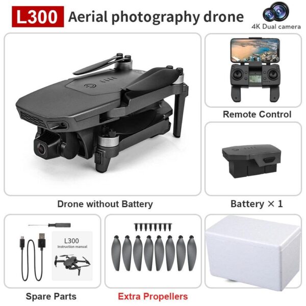 L300 Drone - 4K Camera GPS Brushless Motor 5G FPV Quadcopter 1.2km 25min RC Helicopter Dual Camera 3 L300 Drone - 4K Camera GPS Brushless Motor 5G FPV Quadcopter 1.2km 25min RC Helicopter Dual Camera - صورة L300 Drone - 4K Camera GPS Brushless Motor 5G FPV Quadcopter 1.2km 25min RC Helicopter Dual Camera - صورة 3