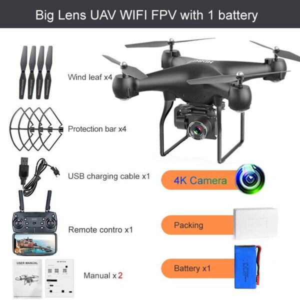 RC Drone FPV Quadcopter UAV with ESC Camera 4K HD Profesional Wide-Angle Aerial Photography Long Life Remote Control Helicopter - صورة RC Drone FPV Quadcopter UAV with ESC Camera 4K HD Profesional Wide-Angle Aerial Photography Long Life Remote Control Helicopter - صورة 16