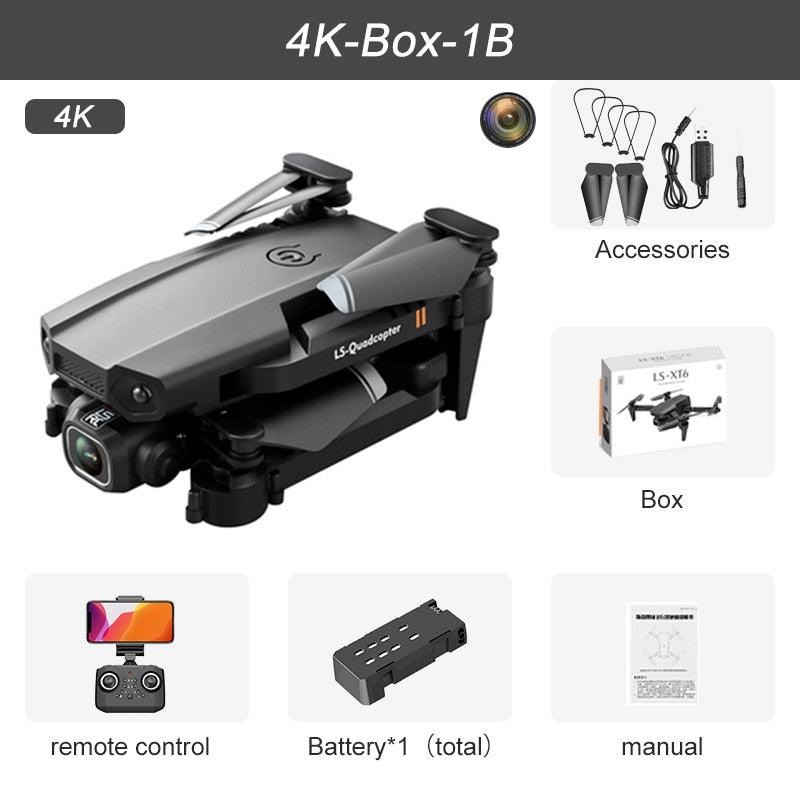 JINHENG XT6 Mini Drone - 4K 1080P HD Camera WiFi Fpv Air Pressure Altitude Hold Foldable Quadcopter RC Dron Kid Toy Boys GIfts 4 JINHENG XT6 Mini Drone - 4K 1080P HD Camera WiFi Fpv Air Pressure Altitude Hold Foldable Quadcopter RC Dron Kid Toy Boys GIfts - Image 4