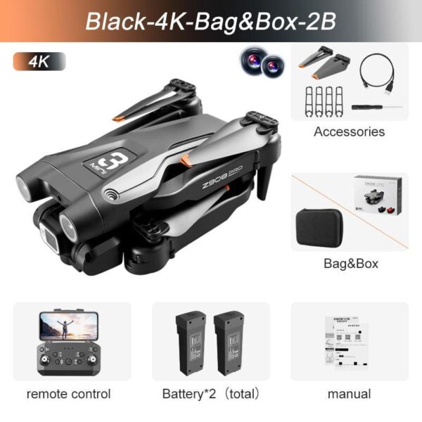 KBDFA Drone Dual Camera Optical Flow ESC Hd 4K Aerial Photography Obstacle Avoidance Folding Four Axis RC Aircraft Toy Gift 15 KBDFA Drone Dual Camera Optical Flow ESC Hd 4K Aerial Photography Obstacle Avoidance Folding Four Axis RC Aircraft Toy Gift - Image 15