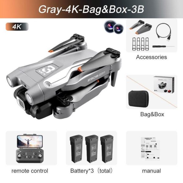 KBDFA Drone Dual Camera Optical Flow ESC Hd 4K Aerial Photography Obstacle Avoidance Folding Four Axis RC Aircraft Toy Gift 9 KBDFA Drone Dual Camera Optical Flow ESC Hd 4K Aerial Photography Obstacle Avoidance Folding Four Axis RC Aircraft Toy Gift - Image 9