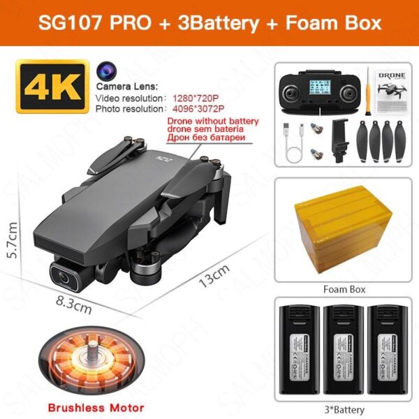 ZLL SG107 Pro Mini Drone - with WIFI Profesional 4K HD Dual Camera FPV Quadcopter Optical Flow Gesture Control SG107Pro Rc Dron 4 ZLL SG107 Pro Mini Drone - with WIFI Profesional 4K HD Dual Camera FPV Quadcopter Optical Flow Gesture Control SG107Pro Rc Dron - صورة ZLL SG107 Pro Mini Drone - with WIFI Profesional 4K HD Dual Camera FPV Quadcopter Optical Flow Gesture Control SG107Pro Rc Dron - صورة 4