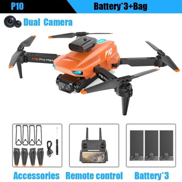 KBDFA P10 Drone - 8K With ESC HD Dual Camera 5G Wifi FPV 360 Full Obstacle Avoidance Optical Flow Hover Foldable Quadcopter Toys 13 KBDFA P10 Drone - 8K With ESC HD Dual Camera 5G Wifi FPV 360 Full Obstacle Avoidance Optical Flow Hover Foldable Quadcopter Toys - Image 13