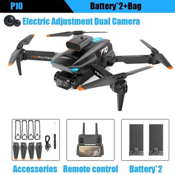 KBDFA P10 Drone - 8K With ESC HD Dual Camera 5G Wifi FPV 360 Full Obstacle Avoidance Optical Flow Hover Foldable Quadcopter Toys 12 KBDFA P10 Drone - 8K With ESC HD Dual Camera 5G Wifi FPV 360 Full Obstacle Avoidance Optical Flow Hover Foldable Quadcopter Toys - Image 12
