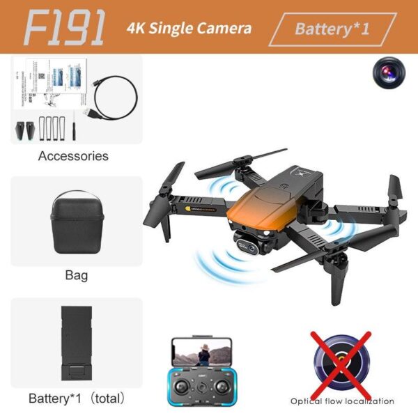 F191 Mini Drone - 4K Dual Camera Wifi FPV Four Sides Infrared Obstacle Avoidance One-key Take-off and Landing Folding Quadcopter - صورة F191 Mini Drone - 4K Dual Camera Wifi FPV Four Sides Infrared Obstacle Avoidance One-key Take-off and Landing Folding Quadcopter - صورة 13