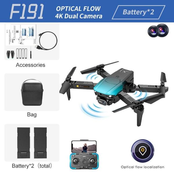 F191 Mini Drone - 4K Dual Camera Wifi FPV Four Sides Infrared Obstacle Avoidance One-key Take-off and Landing Folding Quadcopter - صورة F191 Mini Drone - 4K Dual Camera Wifi FPV Four Sides Infrared Obstacle Avoidance One-key Take-off and Landing Folding Quadcopter - صورة 9