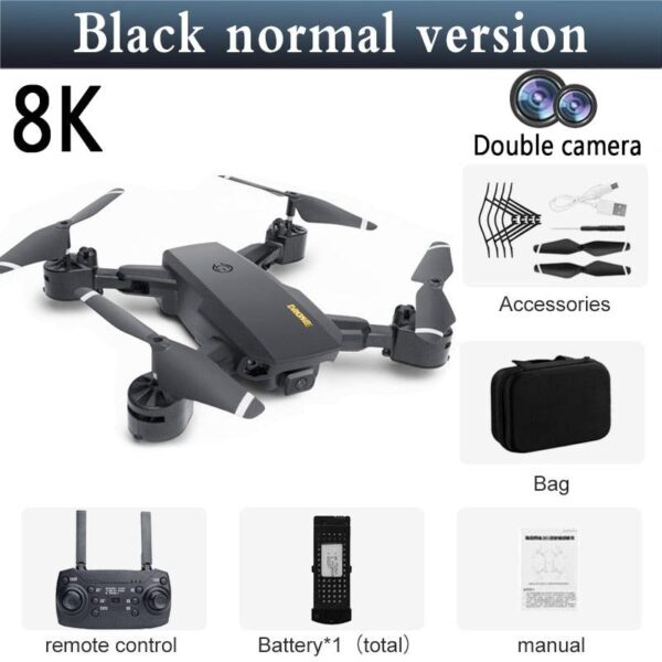 5G 8K HD Drone Professional Dual Camera Wifi FPV Obstacle Avoidance Quadcopter Optical Flow Positioning Fly Distance 1000M Toy 9 5G 8K HD Drone Professional Dual Camera Wifi FPV Obstacle Avoidance Quadcopter Optical Flow Positioning Fly Distance 1000M Toy - صورة 5G 8K HD Drone Professional Dual Camera Wifi FPV Obstacle Avoidance Quadcopter Optical Flow Positioning Fly Distance 1000M Toy - صورة 9