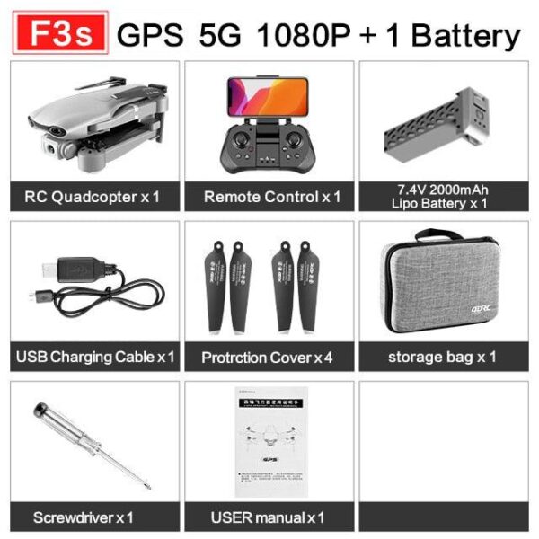 4DRC F3 drone - GPS 4K 5G WiFi live video FPV 4K/1080P HD Wide Angle Camera Foldable Altitude Hold Durable RC Drone - صورة 4DRC F3 drone - GPS 4K 5G WiFi live video FPV 4K/1080P HD Wide Angle Camera Foldable Altitude Hold Durable RC Drone - صورة 5