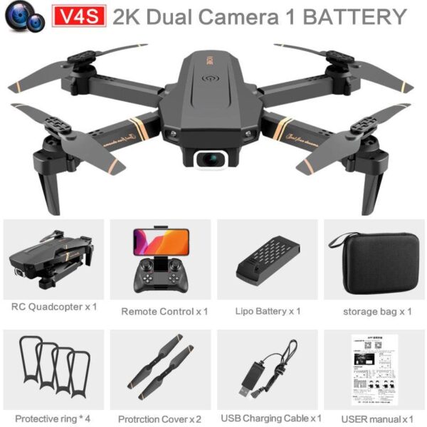 V4 Rc Drone - 4k HD Wide Angle Camera 1080P WiFi fpv Drone Dual Camera Quadcopter Real-time transmission Helicopter Dron Gift Toys 5 V4 Rc Drone - 4k HD Wide Angle Camera 1080P WiFi fpv Drone Dual Camera Quadcopter Real-time transmission Helicopter Dron Gift Toys - صورة V4 Rc Drone - 4k HD Wide Angle Camera 1080P WiFi fpv Drone Dual Camera Quadcopter Real-time transmission Helicopter Dron Gift Toys - صورة 5