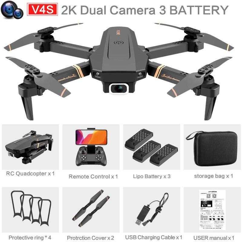 V4 Rc Drone - 4k HD Wide Angle Camera 1080P WiFi fpv Drone Dual Camera Quadcopter Real-time transmission Helicopter Dron Gift Toys 4 V4 Rc Drone - 4k HD Wide Angle Camera 1080P WiFi fpv Drone Dual Camera Quadcopter Real-time transmission Helicopter Dron Gift Toys - Image 4