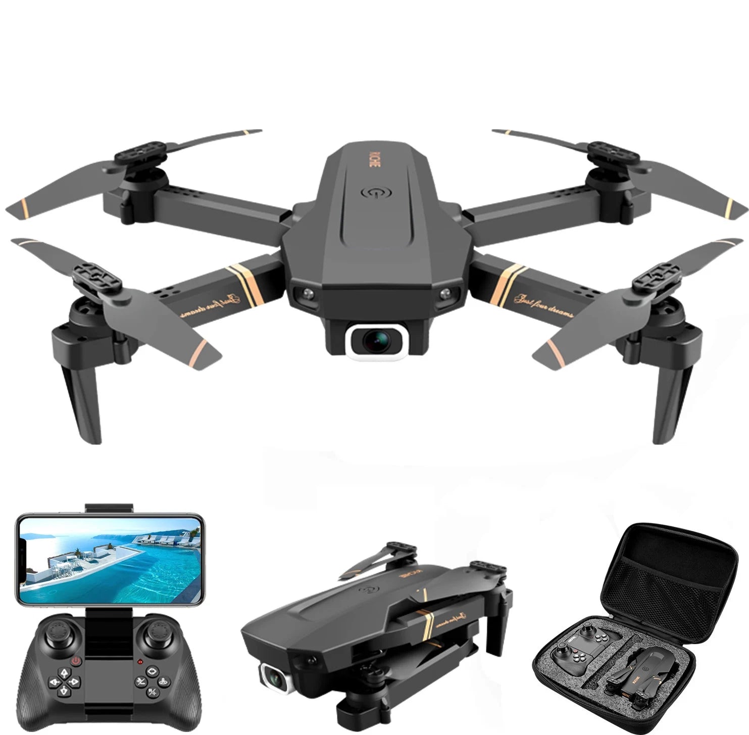 V4 Rc Drone - 4k HD Wide Angle Camera 1080P WiFi fpv Drone Dual Camera Quadcopter Real-time transmission Helicopter Dron Gift Toys 1 V4 Rc Drone - 4k HD Wide Angle Camera 1080P WiFi fpv Drone Dual Camera Quadcopter Real-time transmission Helicopter Dron Gift Toys