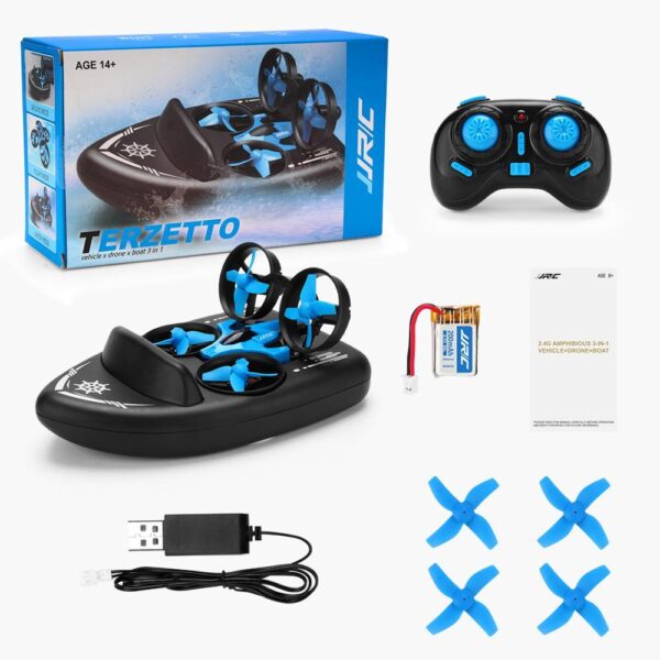 JJRC H36F RC Mini Drone - 3 in 1 Sea land Air flight Altitude Hold Headless Mode 2.4G 6-Axis Quadcopter Boat RC Helicopter For Kid 6 JJRC H36F RC Mini Drone - 3 in 1 Sea land Air flight Altitude Hold Headless Mode 2.4G 6-Axis Quadcopter Boat RC Helicopter For Kid - صورة JJRC H36F RC Mini Drone - 3 in 1 Sea land Air flight Altitude Hold Headless Mode 2.4G 6-Axis Quadcopter Boat RC Helicopter For Kid - صورة 6