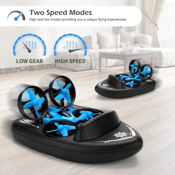 JJRC H36F RC Mini Drone - 3 in 1 Sea land Air flight Altitude Hold Headless Mode 2.4G 6-Axis Quadcopter Boat RC Helicopter For Kid 4 JJRC H36F RC Mini Drone - 3 in 1 Sea land Air flight Altitude Hold Headless Mode 2.4G 6-Axis Quadcopter Boat RC Helicopter For Kid - صورة JJRC H36F RC Mini Drone - 3 in 1 Sea land Air flight Altitude Hold Headless Mode 2.4G 6-Axis Quadcopter Boat RC Helicopter For Kid - صورة 4