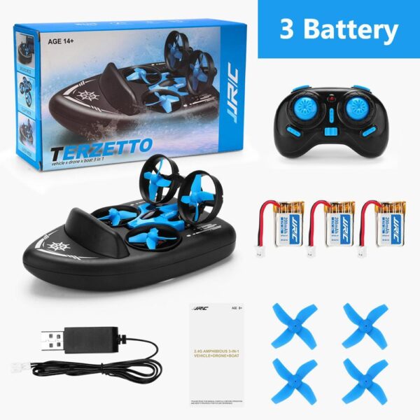 JJRC H36F RC Mini Drone - 3 in 1 Sea land Air flight Altitude Hold Headless Mode 2.4G 6-Axis Quadcopter Boat RC Helicopter For Kid 3 JJRC H36F RC Mini Drone - 3 in 1 Sea land Air flight Altitude Hold Headless Mode 2.4G 6-Axis Quadcopter Boat RC Helicopter For Kid - صورة JJRC H36F RC Mini Drone - 3 in 1 Sea land Air flight Altitude Hold Headless Mode 2.4G 6-Axis Quadcopter Boat RC Helicopter For Kid - صورة 3