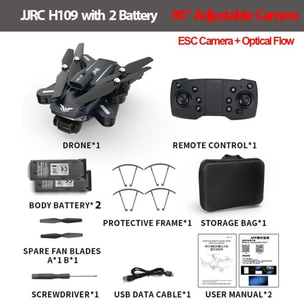 JJRC H109 RC Drone - Professional 4K Dual Camera 4 Side Avoid Obstacle Quadcopter Helicopter Kids RC Toys 360 Degree Flip Headless - صورة JJRC H109 RC Drone - Professional 4K Dual Camera 4 Side Avoid Obstacle Quadcopter Helicopter Kids RC Toys 360 Degree Flip Headless - صورة 4