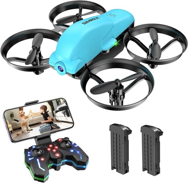 SIMREX X700 Drone with 720 HD Camera - WiFi FPV Live Video, 6-Axis RC Quadcopter, Altitude Hold & Headless Mode, Optical Flow Positioning, One Key Take Off/Land App Control with 360°Flip for Beginners - Image 9