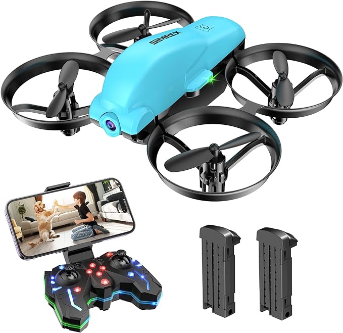 SIMREX X700 Drone with 720 HD Camera - WiFi FPV Live Video, 6-Axis RC Quadcopter, Altitude Hold & Headless Mode, Optical Flow Positioning, One Key Take Off/Land App Control with 360°Flip for Beginners 9 SIMREX X700 Drone with 720 HD Camera - WiFi FPV Live Video, 6-Axis RC Quadcopter, Altitude Hold & Headless Mode, Optical Flow Positioning, One Key Take Off/Land App Control with 360°Flip for Beginners - Image 9