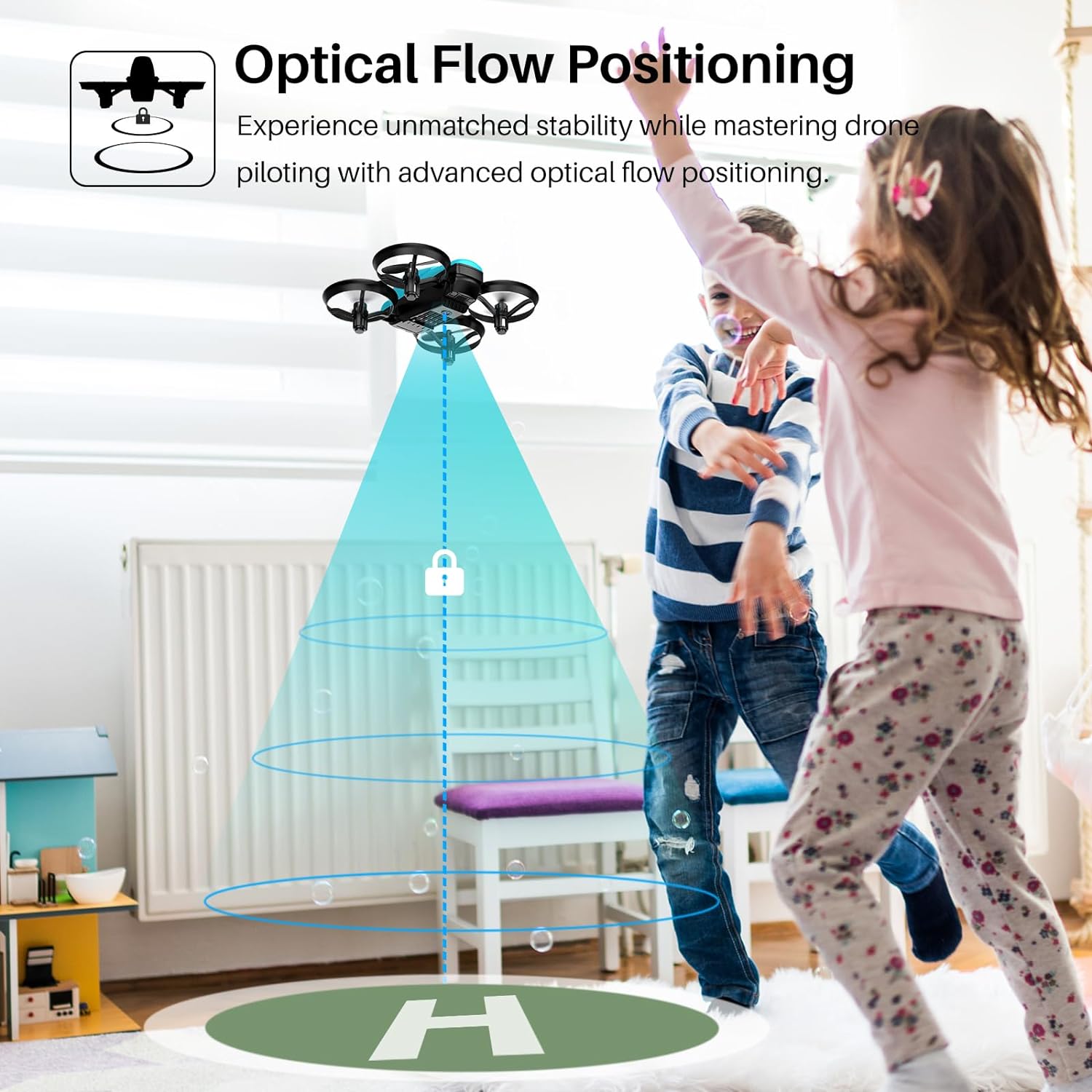 SIMREX X700 Drone with 720 HD Camera - WiFi FPV Live Video, 6-Axis RC Quadcopter, Altitude Hold & Headless Mode, Optical Flow Positioning, One Key Take Off/Land App Control with 360°Flip for Beginners 7 SIMREX X700 Drone with 720 HD Camera - WiFi FPV Live Video, 6-Axis RC Quadcopter, Altitude Hold & Headless Mode, Optical Flow Positioning, One Key Take Off/Land App Control with 360°Flip for Beginners - Image 7