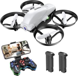SIMREX X700 Drone with 720 HD Camera - WiFi FPV Live Video, 6-Axis RC Quadcopter, Altitude Hold & Headless Mode, Optical Flow Positioning, One Key Take Off/Land App Control with 360°Flip for Beginners