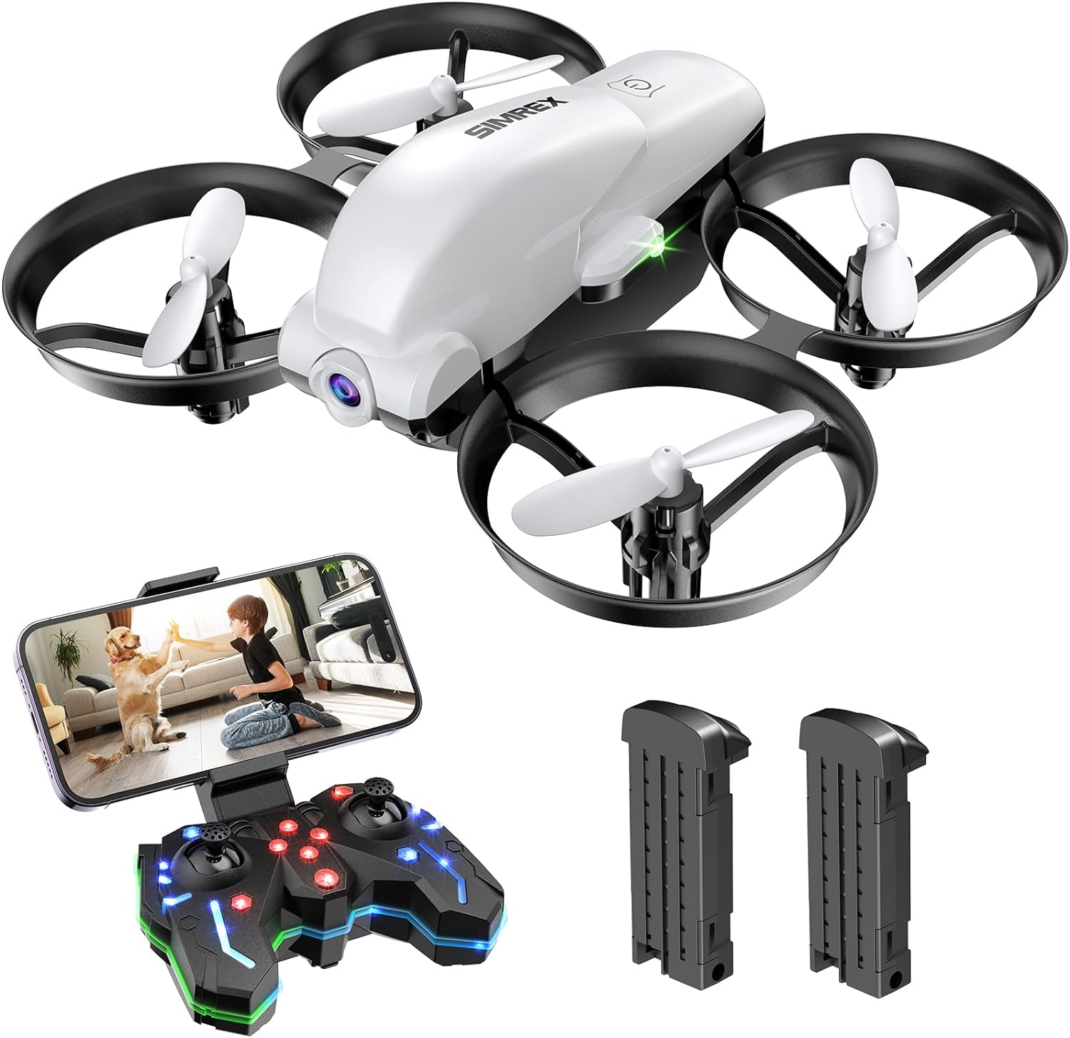 SIMREX X700 Drone with 720 HD Camera - WiFi FPV Live Video, 6-Axis RC Quadcopter, Altitude Hold & Headless Mode, Optical Flow Positioning, One Key Take Off/Land App Control with 360°Flip for Beginners 1 SIMREX X700 Drone with 720 HD Camera - WiFi FPV Live Video, 6-Axis RC Quadcopter, Altitude Hold & Headless Mode, Optical Flow Positioning, One Key Take Off/Land App Control with 360°Flip for Beginners