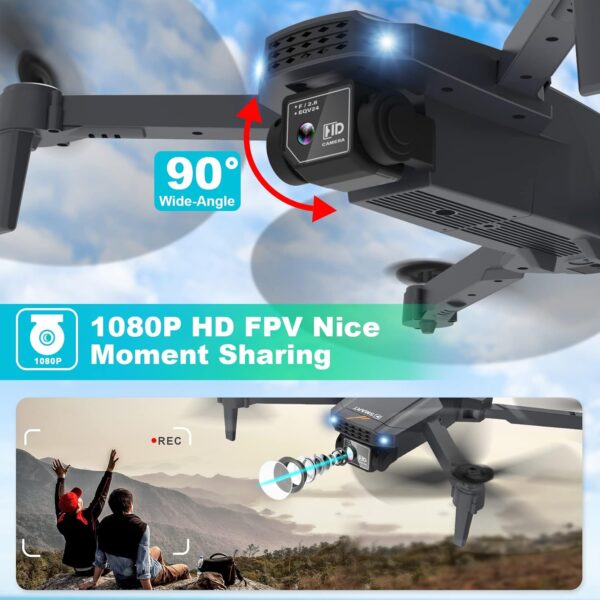 TERCASO 1810 Drone - WiFi 1080P HD Camera FPV Live Video, RC Quadcopter Multirotors, Altitude Hold, Headless Mode, One Key Take Off/Landing Drone for Kids Toys Gifts or Beginners — изображение 5