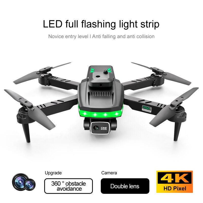 S160 Mini Drone - 4K HD Camera Four-sided Obstacle Avoidance Air Pressure Fixed Height Professional Foldable Quadcopter Toys 2 S160 Mini Drone - 4K HD Camera Four-sided Obstacle Avoidance Air Pressure Fixed Height Professional Foldable Quadcopter Toys - Image 2