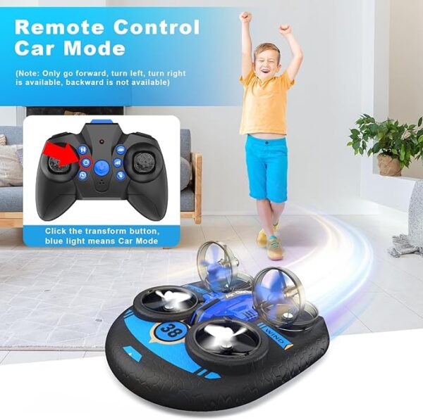 Oddire L6082 Mini Drone - Drones & Cars 2 in 1 Toy with One Key Take Off-Landing, Altitude Hold, Headless Mode, 360° flip, Car Mode, 2 Batteries - صورة Oddire L6082 Mini Drone - Drones & Cars 2 in 1 Toy with One Key Take Off-Landing, Altitude Hold, Headless Mode, 360° flip, Car Mode, 2 Batteries - صورة 4