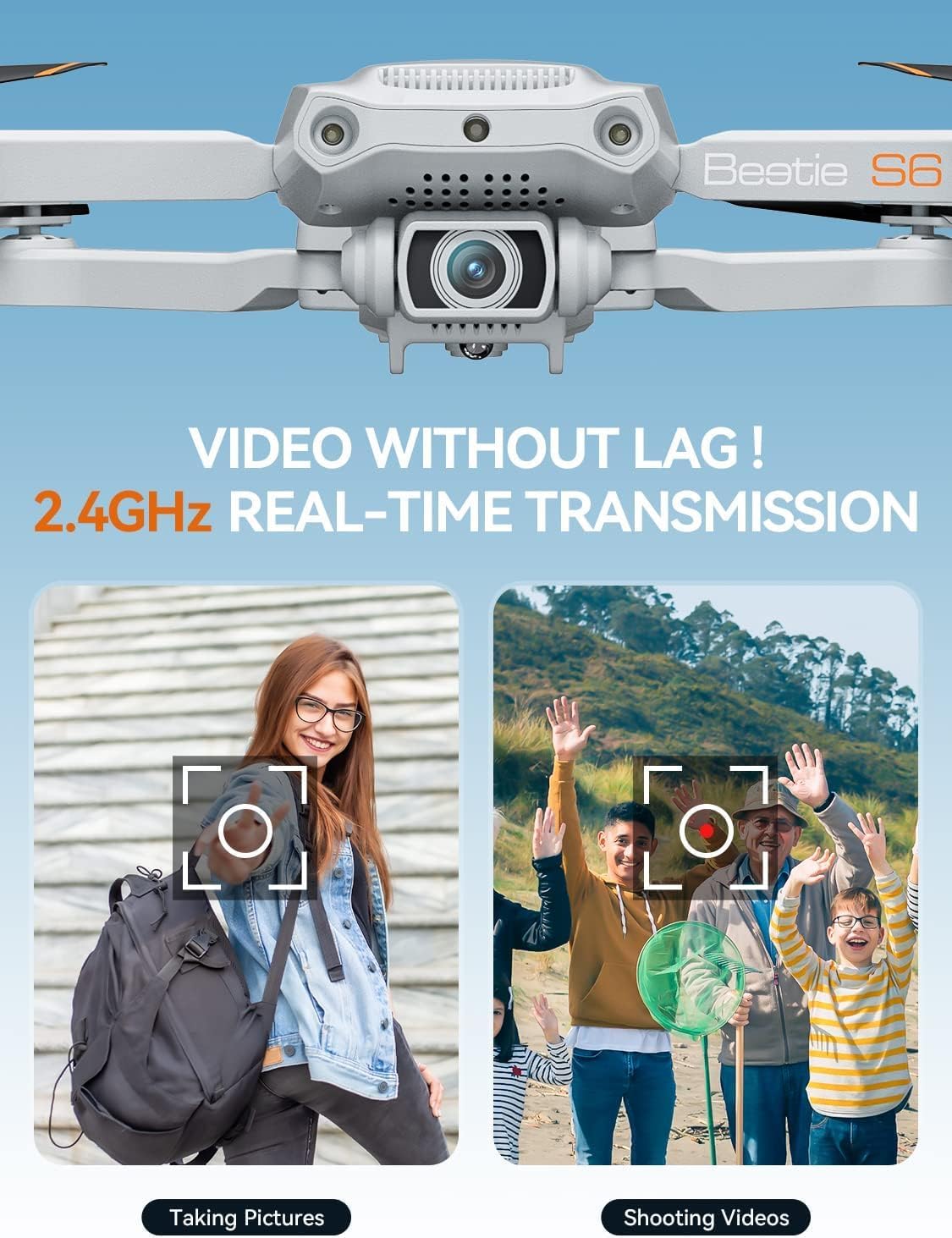 ROVPRO S60 Drone with Camera for Adults - 4K - ROVPRO Dual Camera S60 RC Quadcopter with APP Control - Obstacle Avoidance, Waypoint Fly, Altitude Hold, Follow Me, Roll Mode, Headless Mode (White) 5 ROVPRO S60 Drone with Camera for Adults - 4K - ROVPRO Dual Camera S60 RC Quadcopter with APP Control - Obstacle Avoidance, Waypoint Fly, Altitude Hold, Follow Me, Roll Mode, Headless Mode (White) — изображение 5