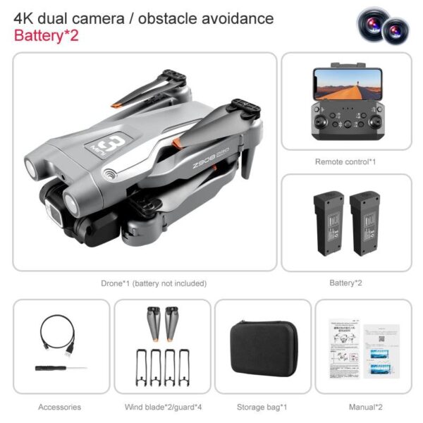 KBDFA Z908 Pro Drone - 4K HD Professional ESC Camera Drones Optical Flow Positioning 2.4G Wifi Obstacle Avoidance Dron Toy Gift 9 KBDFA Z908 Pro Drone - 4K HD Professional ESC Camera Drones Optical Flow Positioning 2.4G Wifi Obstacle Avoidance Dron Toy Gift - صورة KBDFA Z908 Pro Drone - 4K HD Professional ESC Camera Drones Optical Flow Positioning 2.4G Wifi Obstacle Avoidance Dron Toy Gift - صورة 9