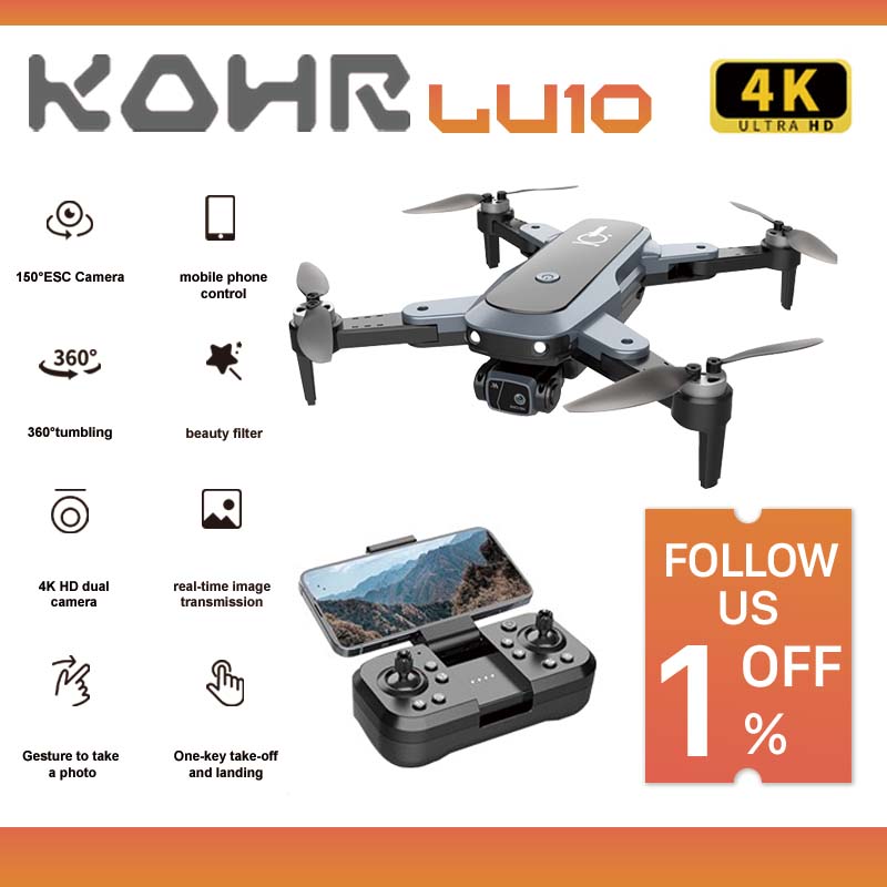 LU10 Drone - 4K Camera Brushless Auadcopter Optical Flow WIFI Remote Control Profesional Foldable Quadcopter Toy Gift 2 LU10 Drone - 4K Camera Brushless Auadcopter Optical Flow WIFI Remote Control Profesional Foldable Quadcopter Toy Gift - Image 2